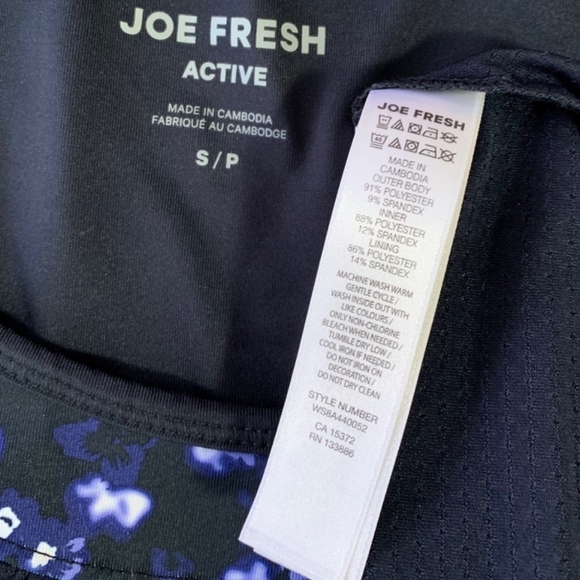 Matching set Joe Fresh active sport leggings and sport bra top - Picture 4 of 6